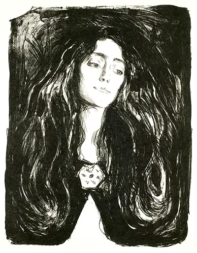 Die Brosche, Eva Mudocci Edvard Munch